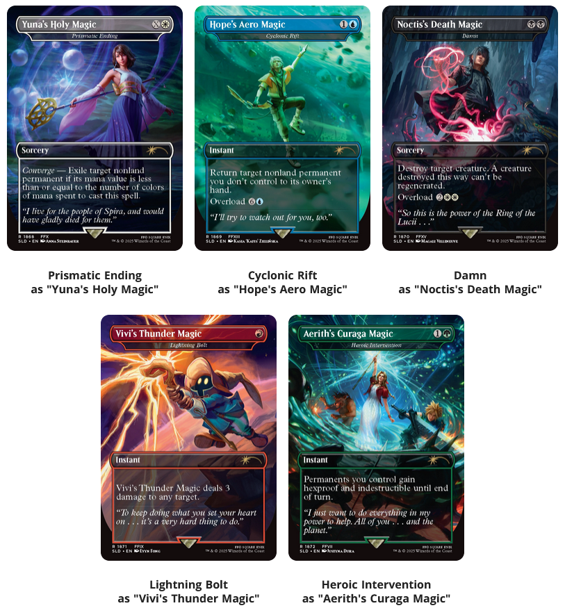 Final Fantasy Weapons Magic The Gathering Secret Lair X Final