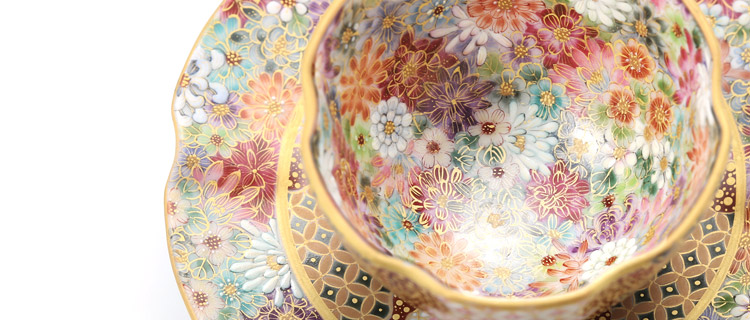 空女 Cu-nyo 小野多美枝 華薩摩 京薩摩 皿 金彩 空女 Cu-nyo 小野