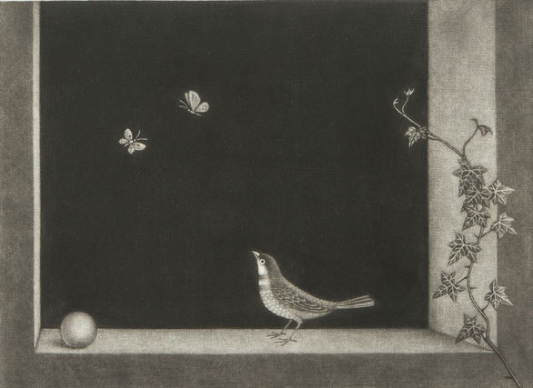 長谷川潔「小鳥と胡蝶」のご紹介 | アトリエ・ブランカ 新ART BLOG