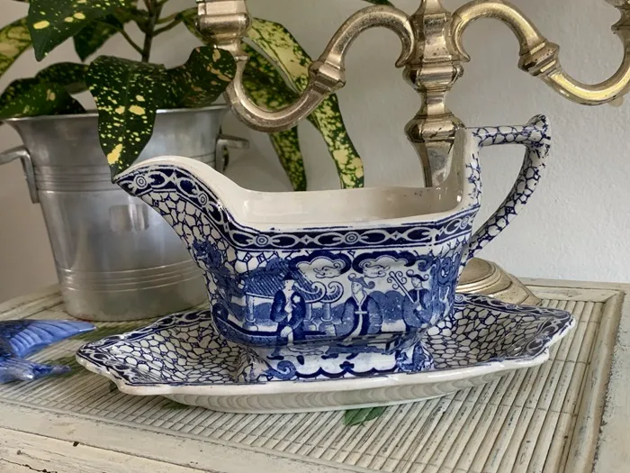 アンティークグレイビーボート1910c