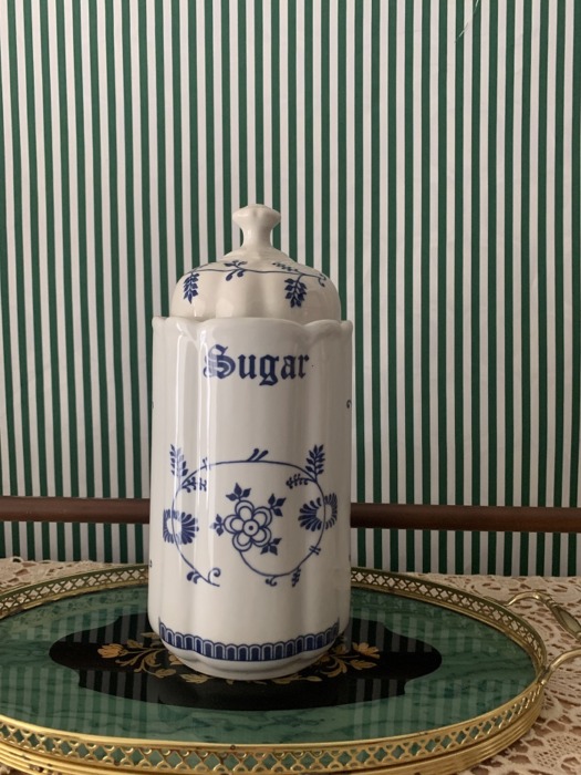 20%OFF】アメリカ 50s シュガーポット・キャニスター ブルーオニオン