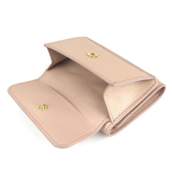 Brandol / MIU MIU ミュウミュウ 三つ折り財布 リボンモチーフ レザー
