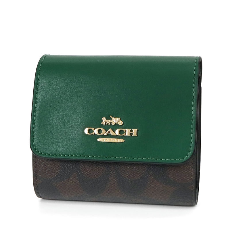 Brandol / COACH コーチ 二つ折り財布 シグネチャー スクエア ミニ