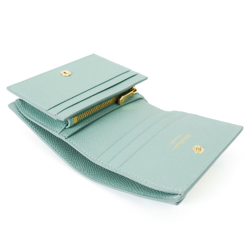 Brandol / Ferragamo フェラガモ 二つ折り財布 ヴァラリボン レザー