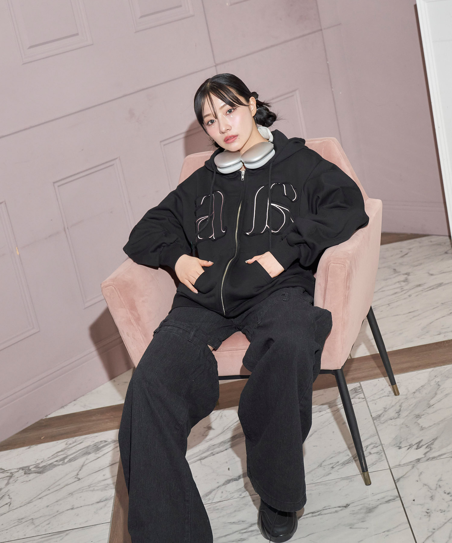 Punk Bunny Coffee ブラック パーカー Punk Bunny Coffee ブラック