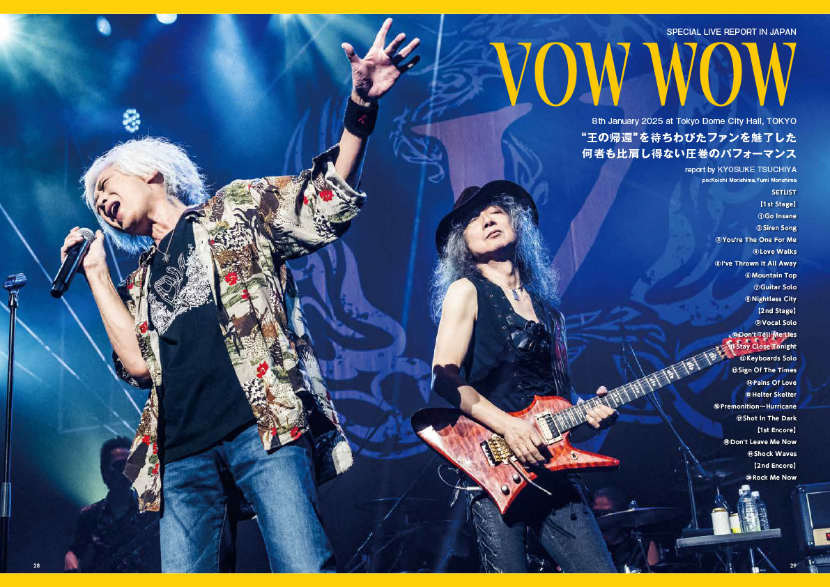 VOW WOWの東京ドームシティホール2days公演が2025年1月に決定！ | NEWS