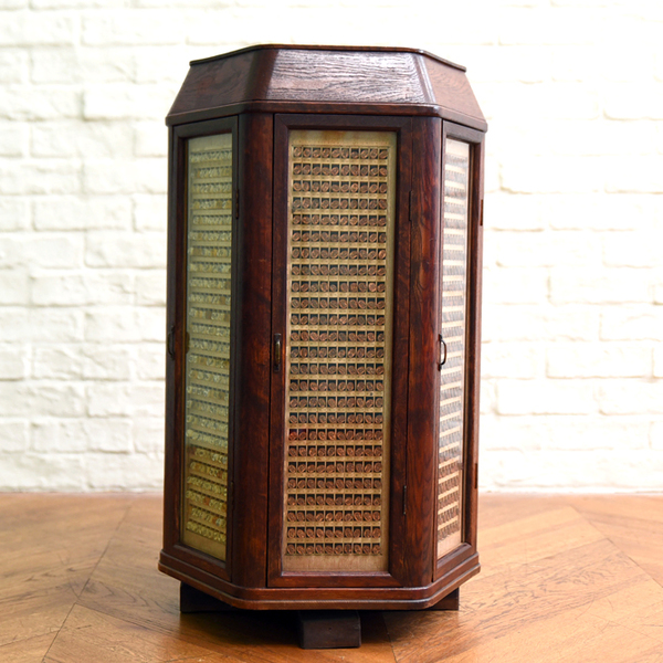 イズヤオンライン | 古い木製 回転式印鑑スタンド