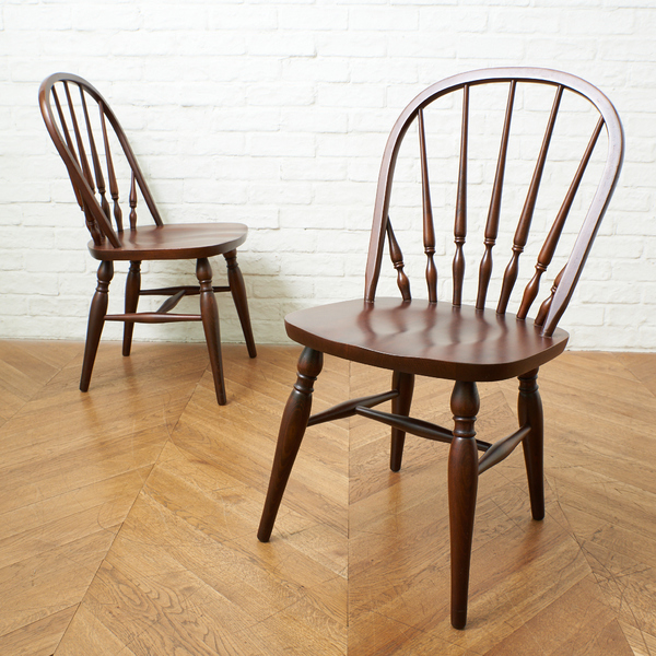 WINDS 太平 アンティークチェア ローチェア ウィンザーチェア 2脚 最