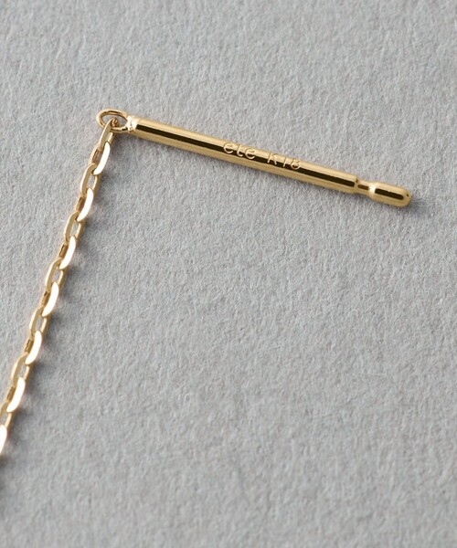 K18YG ミラーカットチェーン ピアス（ピアス（両耳用））｜ete（エテ