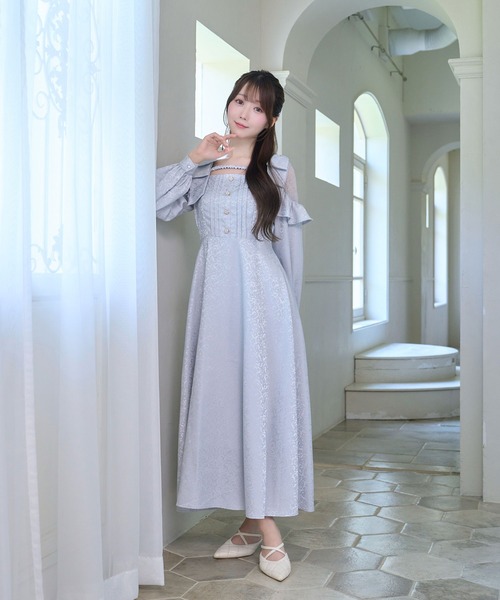 セール】Lace switching jacquard dress（ワンピース）｜Rose Muse