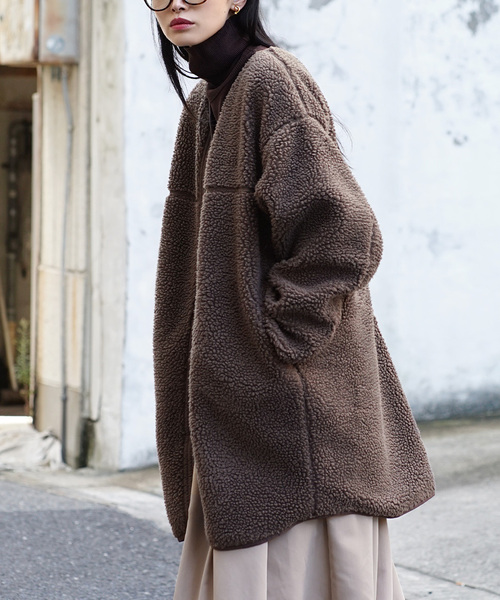 着ぶくれしにくいgoodなバランス】 Good-Balance ボアアウター［ハーフ