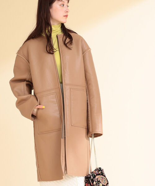 BEAMSビームス購入ATONエイトンチェスターコートグレー BEAMSビームス