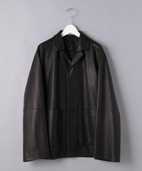 AURALEE ブラックレザー コート NEW ARRIVAL 】