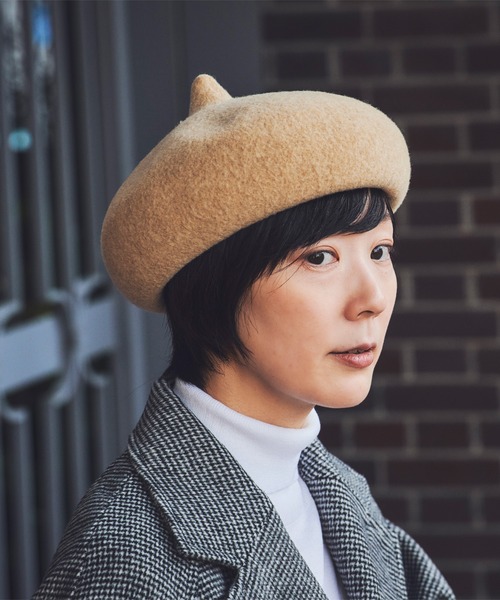 とんがりベレー帽 MARRON(マロン)【日本製】（ハンチング/ベレー帽