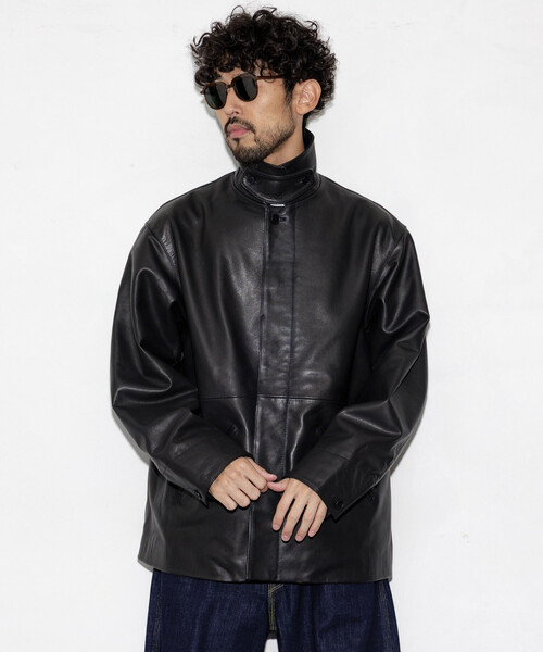 FREAK'S STORE/フリークスストア Calf Leather ミニマル カーコート