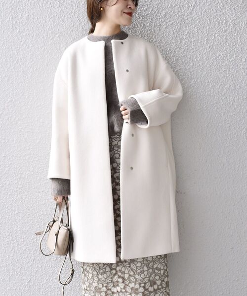 SHIPS（シップス）の「SUPER140 コクーンノーカラーコート2◇（ノー