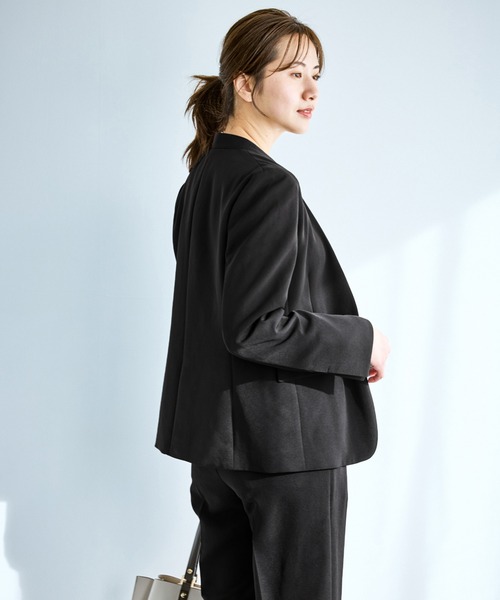 360°ウルトラストレッチ ノーカラージャケット/UVカット・花粉ガード