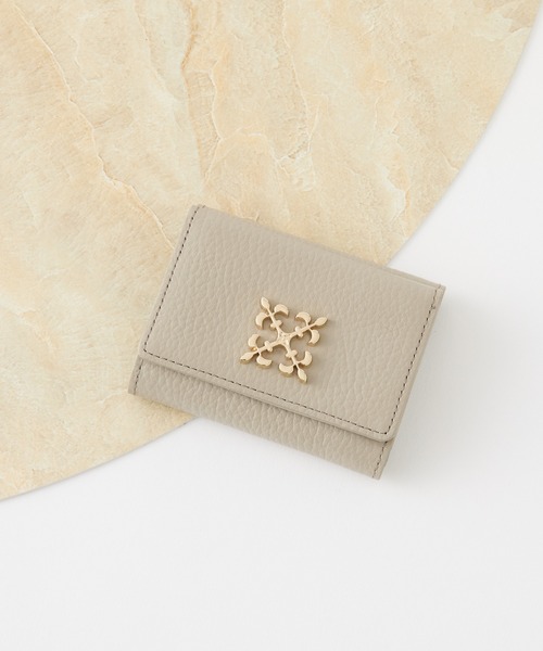 セール】モノグラムプレート三つ折りウォレット(SO-397)（財布