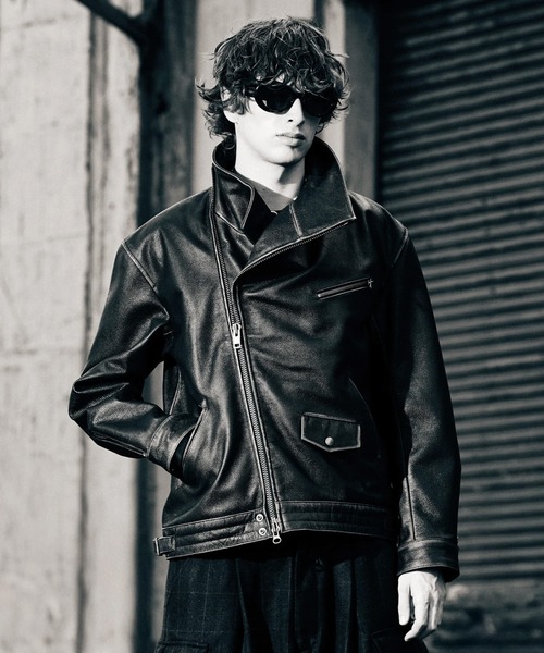 High Neck Leather Jacket / ハイネックレザージャケット（ライダース