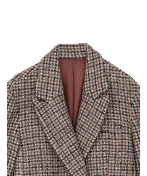 Ameri（アメリ）の「CHECK ECO WOOL BIG JACKET（テーラードジャケット