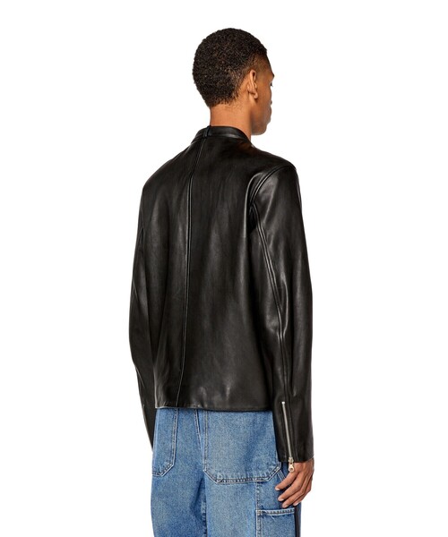 ディーゼル DIESEL ラムレザー シングル ライダース ジャケット