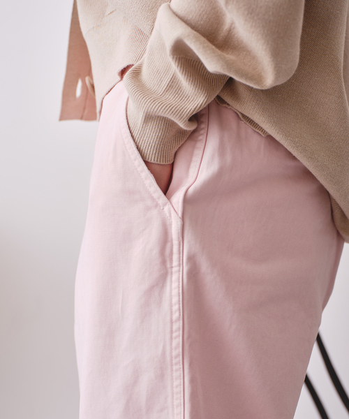 新品タグ付き】Spick & Span ピンク ワイドパンツ カラーチノパン