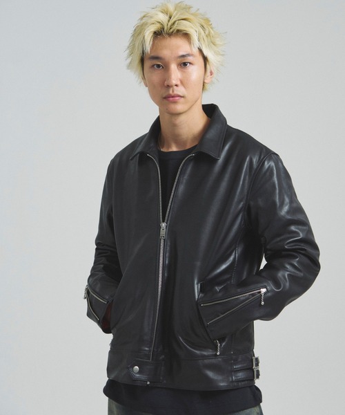 JE-BUFFARO CALF シングルライダース（ライダースジャケット