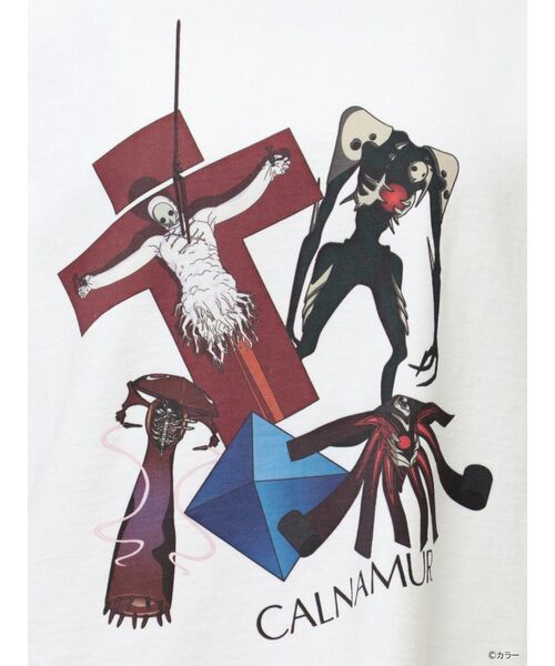 CALNAMUR エヴァンゲリオンコラボ 使徒ちょっと集合Tシャツ ホワイトF