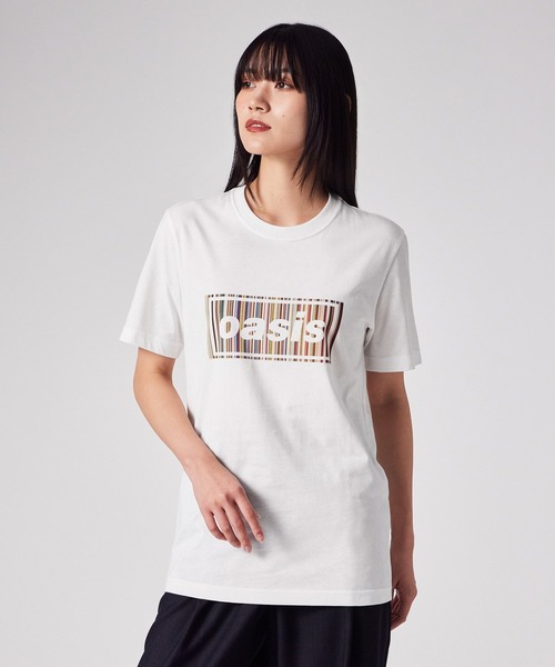 ウィメンズ Paul Smith × Oasis シグネチャーストライプロゴ Tシャツ