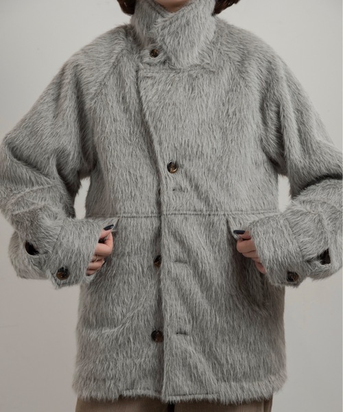 セール】2way shaggy random button coat / 2wayシャギーランダム