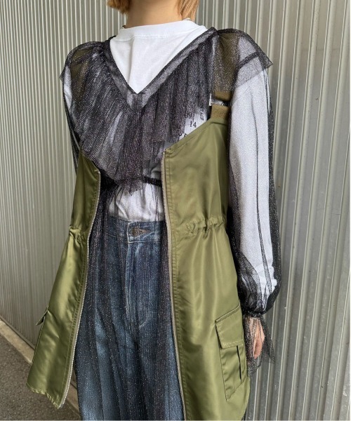 セール】GLITTER FRILL COLLAR DRESS（ワンピース）｜Ameri（アメリ