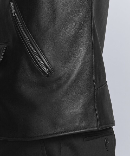 WEB限定 WARDROBE SMART】 シープ ダブル ライダースジャケット