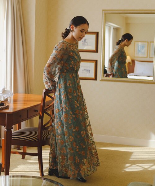 Kastane embroidery organdy dress/結婚式