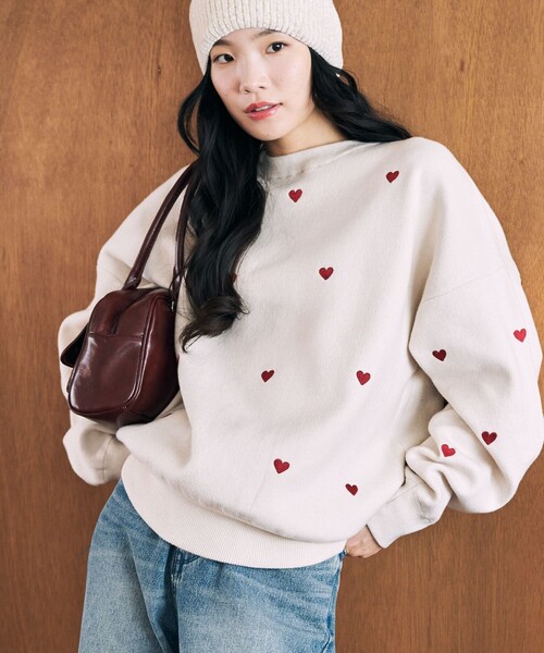 ami Parisアミパリス ハート刺繍 ニット帽 ホワイト ami Paris