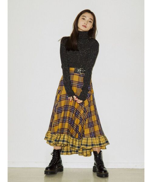 クレイジーチェックフリルスカート（スカート）｜jouetie（ジュエティ