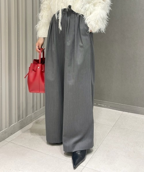 FRAY I.D ハイウエストベルトデザインワイドパンツ FRAY I.D フレイ