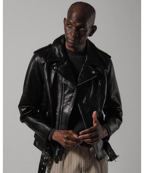 t*a様 Schott 定価18万 希少カラーシングルライダースジャケット ビン