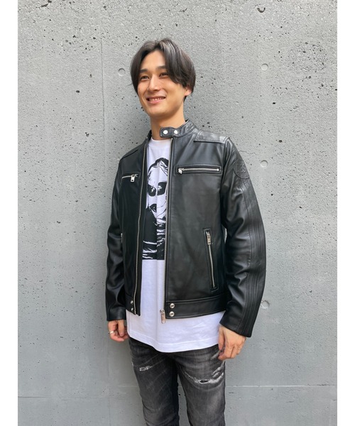 DIESEL（ディーゼル）の「メンズ シープスキン シングルレザー