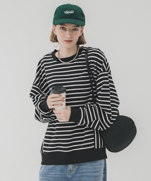 MADONNAオフィシャル 裏起毛 ボートネック スウェット シャツ