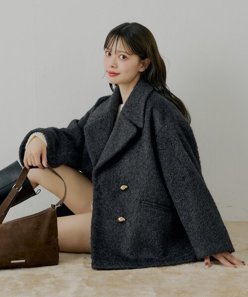 CHICO シャギーミディジャケットコート Chico（チコ） コート アウター