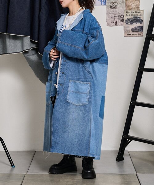 etsinta】リメイクデニムショップコート（その他アウター）｜etsinta