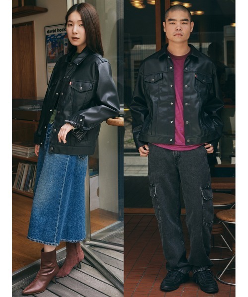 あ*み様 Levi's black premium レザージャケット Sサイズ あ*み様