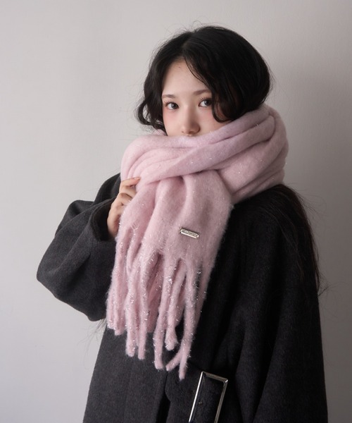 セール】グリッターラメボリュームマフラー（マフラー）｜mellowneon