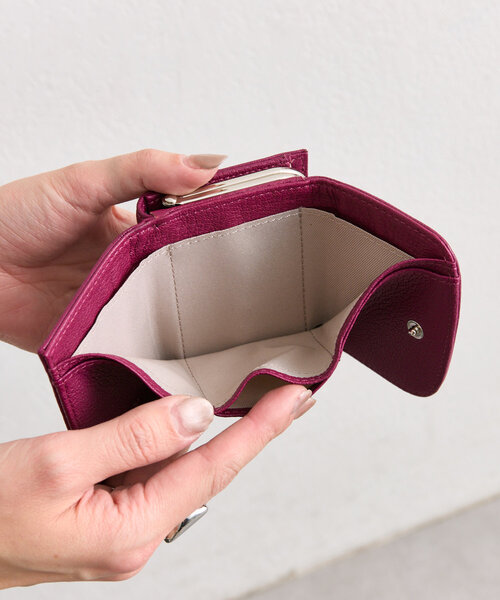 セール】【PEZ(ペッツ) ×ear】本革/コラボ三つ折りがま口財布（財布