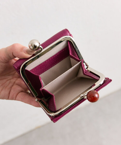 セール】【PEZ(ペッツ) ×ear】本革/コラボ三つ折りがま口財布（財布