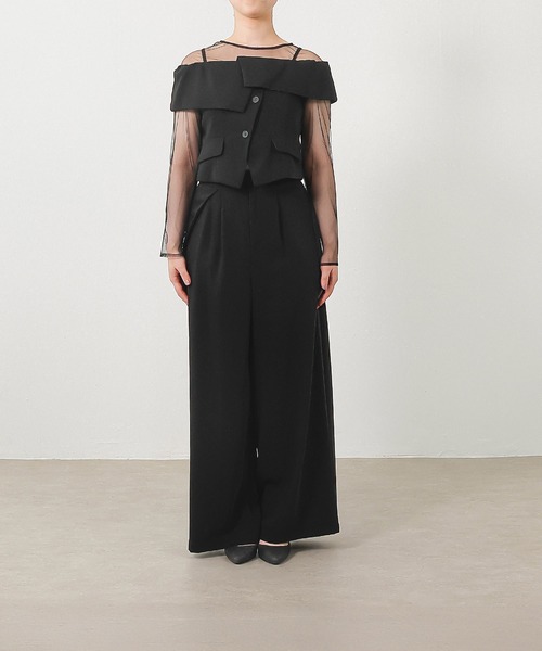 マルチウェイ チュールトップス ビスチェ パンツ 3点 セットアップ