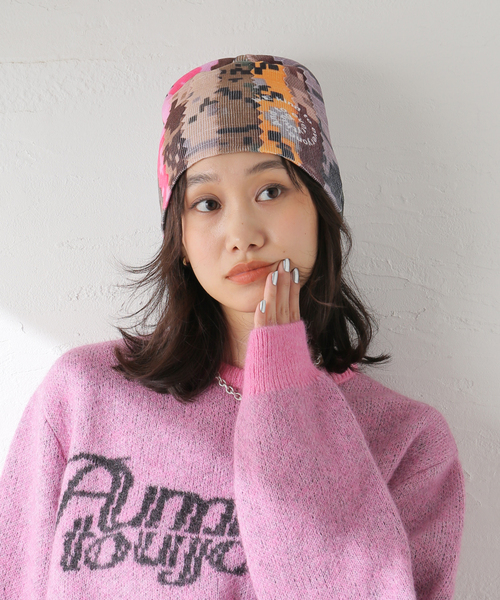 セール】【b.Eautiful/ビューティフル】Swatch Camo Beanie：ビーニー
