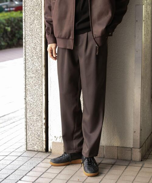 セール】ウールライクダブルタックテーパードパンツ（その他パンツ