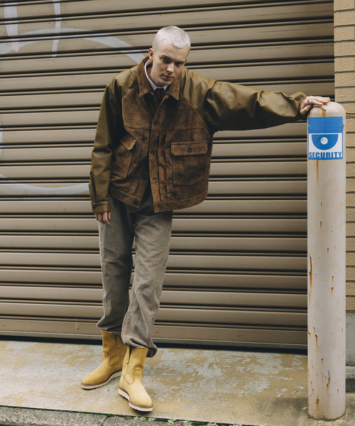 セール】A LEATHER × JOURNAL STANDARD COMBI TRUCKER JACKET