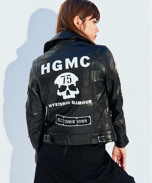 HYSTERIC GLAMOUR 本革 レディース ライダースジャケット 黒 【公式通販】